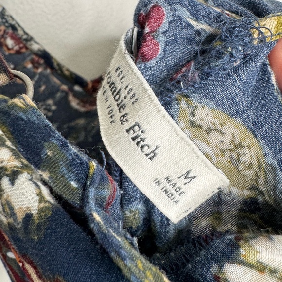 Abercrombie & Fitch womens M sleeveless floral print dress forest witchy boho - Picture 3 of 8